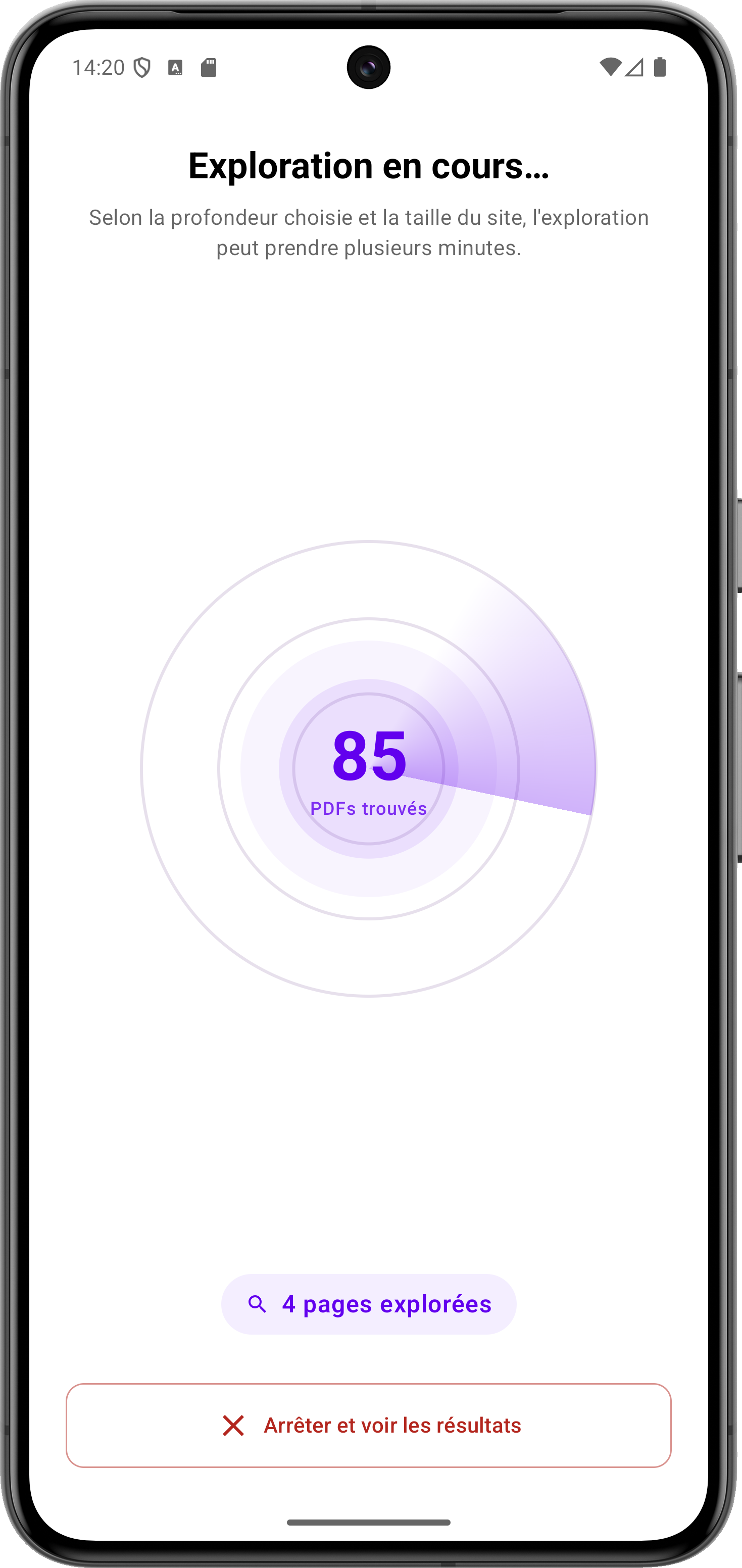 PDF Finder App Interface